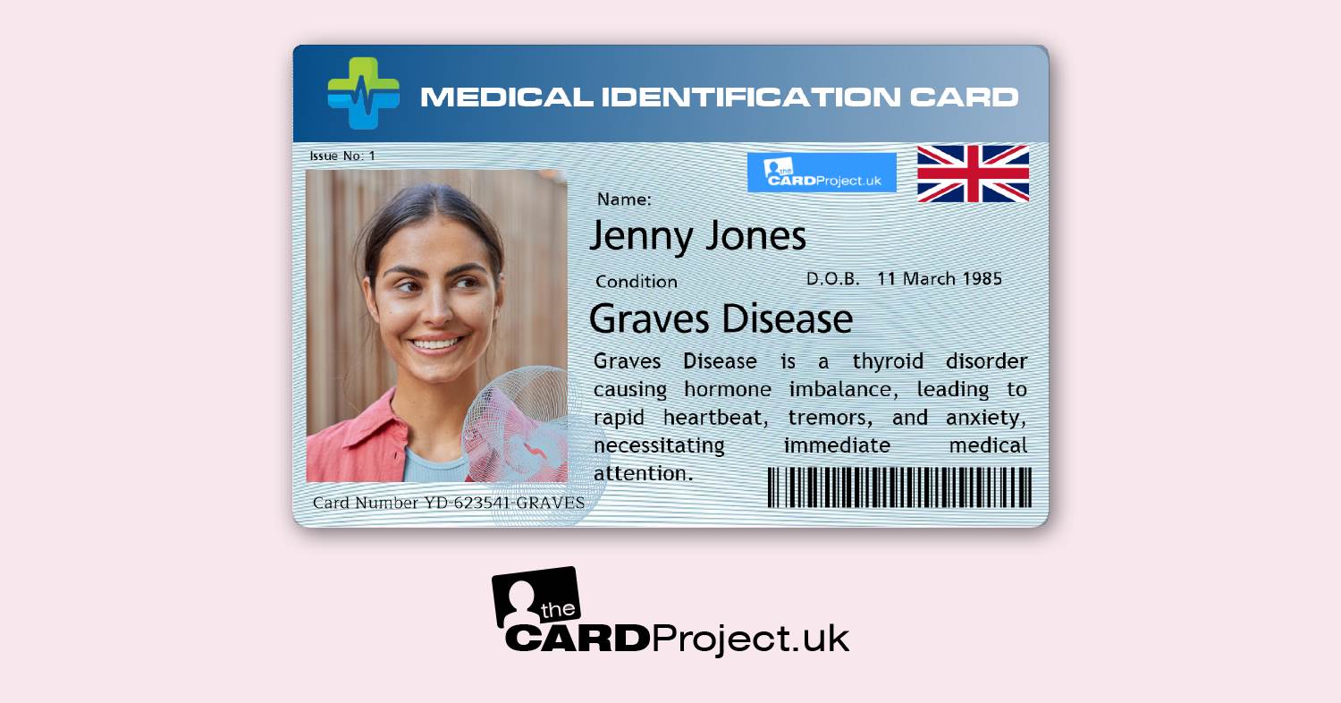 Graves Disease Premium Medical Photo ID Card  (FRONT)